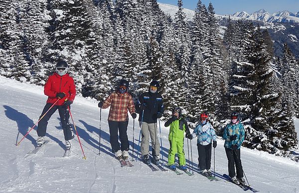Familienfoto im Skiurlaub am Katschberg (Österreich, Jan. 2017) Foto